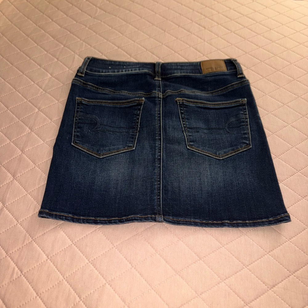 American Eagle Outfitters Denim Hi-Rise Mini Skirt - Picture 2 of 13